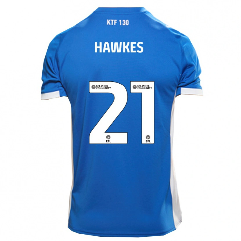 Danxen Dzieci Josh Hawkes #21 Niebieski Biały Domowa Koszulka 2025/26 Koszulki Klubowe