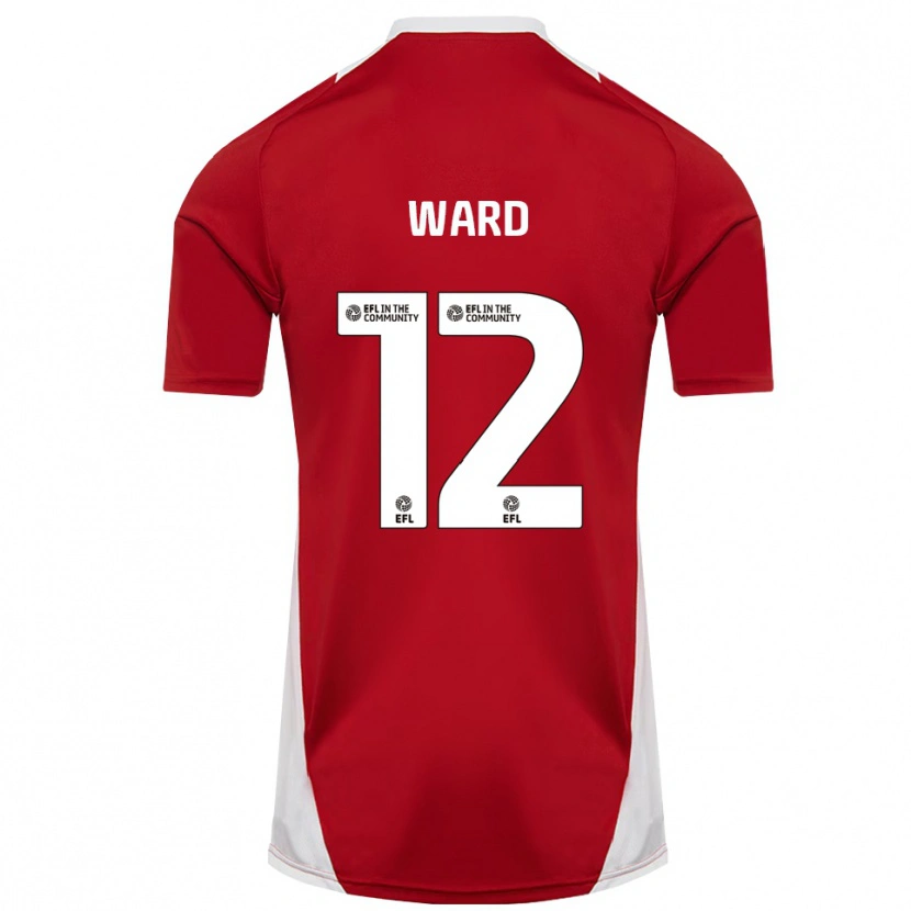 Danxen Dzieci Lewis Ward #12 Czerwony Biały Złoty Domowa Koszulka 2025/26 Koszulki Klubowe