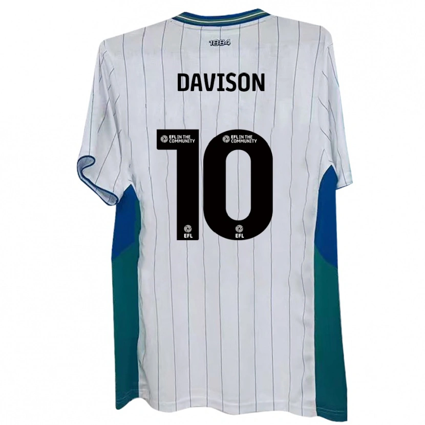 Danxen Dzieci Josh Davison #10 Biały Zielony Niebieski Domowa Koszulka 2025/26 Koszulki Klubowe