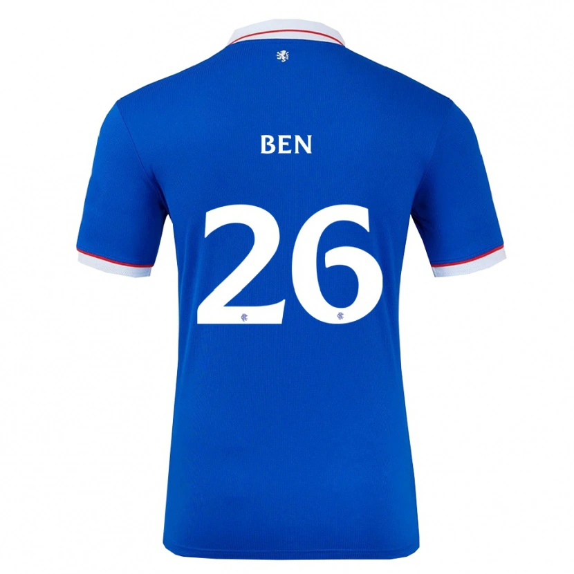 Danxen Dzieci Ben Davies #26 Niebieski Biały Domowa Koszulka 2025/26 Koszulki Klubowe