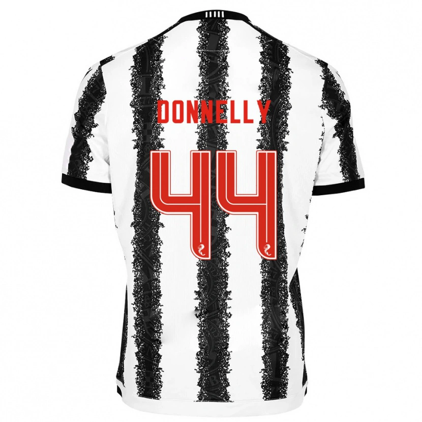 Danxen Dzieci Liam Donnelly #44 Biały Czarny Domowa Koszulka 2025/26 Koszulki Klubowe