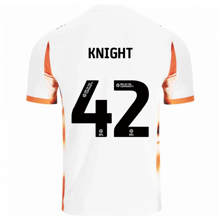 Danxen Dzieci Spencer Knight #42 Biały Pomarańczowy Czarny Wyjazdowa Koszulka 2025/26 Koszulki Klubowe
