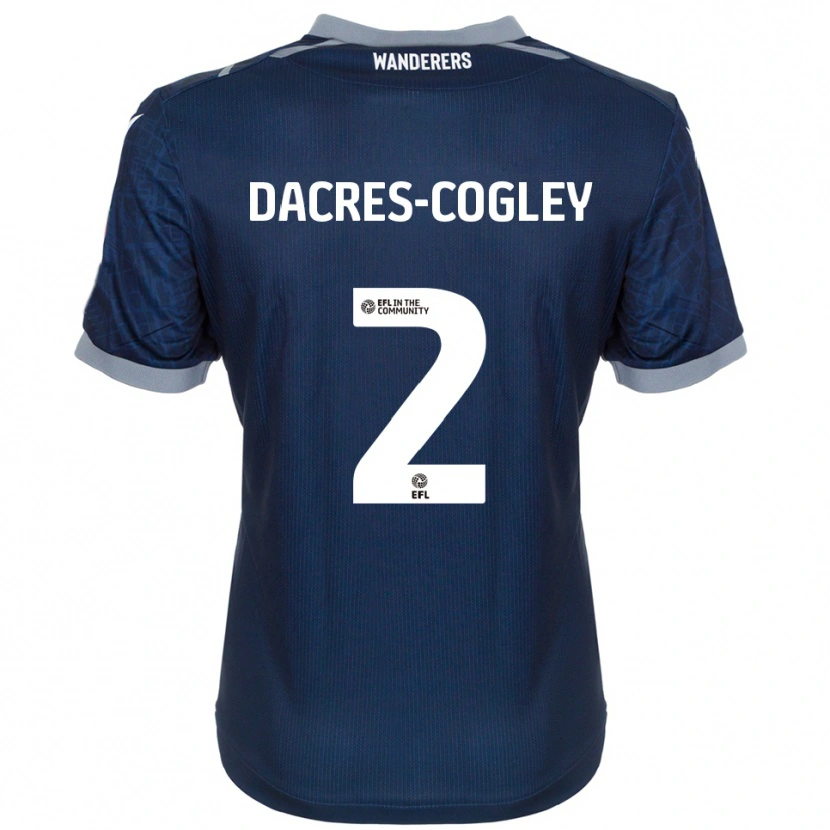 Danxen Dzieci Josh Dacres-Cogley #2 Granatowy Szary Wyjazdowa Koszulka 2025/26 Koszulki Klubowe