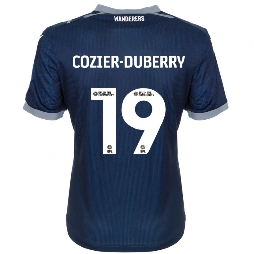 Danxen Dzieci Amario Cozier-Duberry #19 Granatowy Szary Wyjazdowa Koszulka 2025/26 Koszulki Klubowe