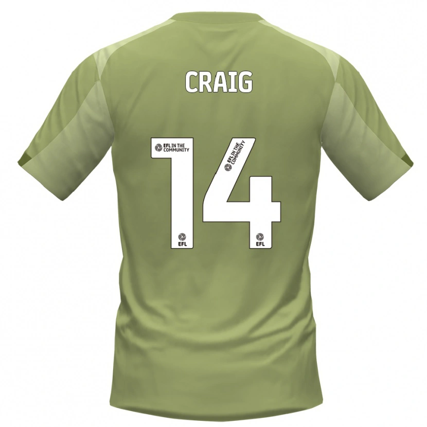 Danxen Dzieci Michael Craig #14 Szałwiowy Szampański Wyjazdowa Koszulka 2025/26 Koszulki Klubowe