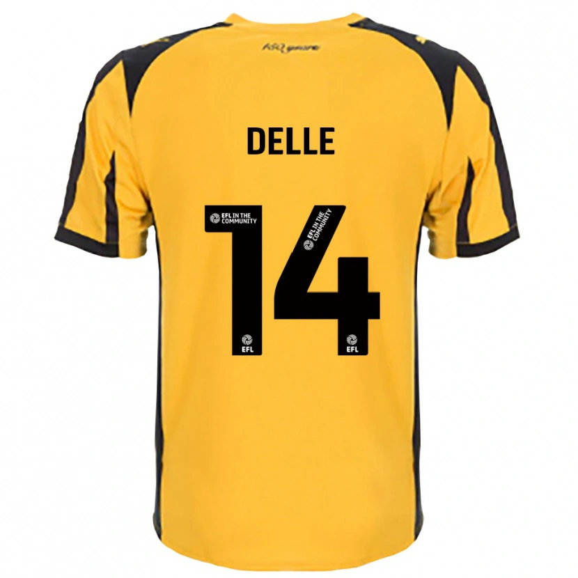 Danxen Dzieci Mani Delle #14 Pomarańczowy Czarny Wyjazdowa Koszulka 2025/26 Koszulki Klubowe