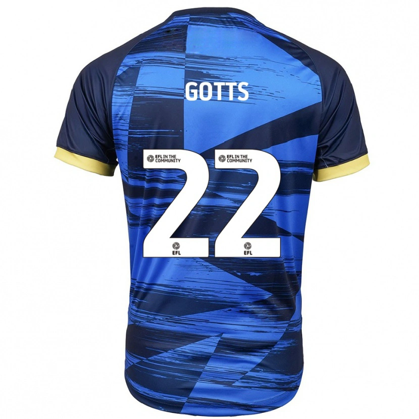 Danxen Dzieci Robbie Gotts #22 Niebieski Granatowy Wyjazdowa Koszulka 2025/26 Koszulki Klubowe