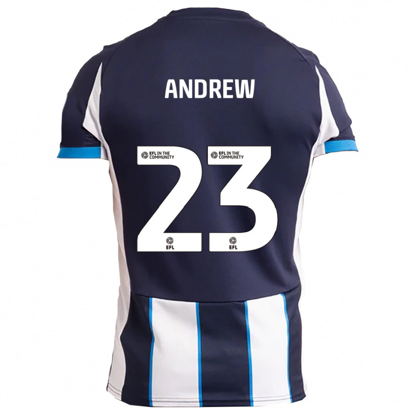 Danxen Dzieci Danny Andrew #23 Biały Granatowy Wyjazdowa Koszulka 2025/26 Koszulki Klubowe