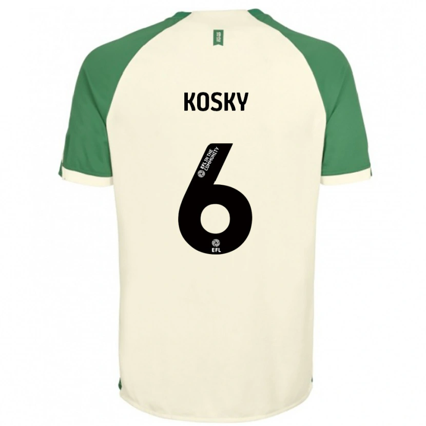 Danxen Dzieci Rachel Kosky #6 Złamana Biel Zielony Wyjazdowa Koszulka 2025/26 Koszulki Klubowe