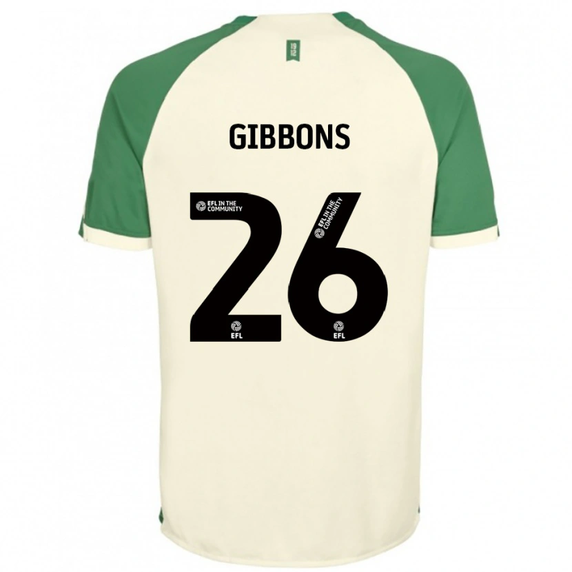 Danxen Dzieci James Gibbons #26 Złamana Biel Zielony Wyjazdowa Koszulka 2025/26 Koszulki Klubowe