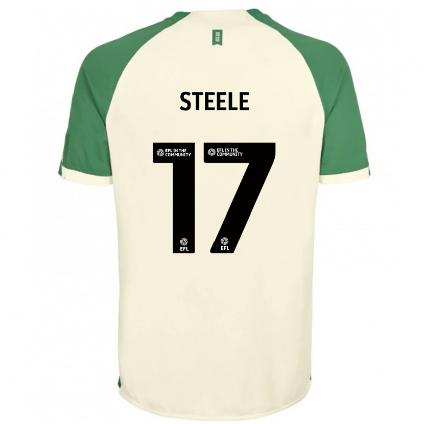 Danxen Dzieci Fran Steele #17 Złamana Biel Zielony Wyjazdowa Koszulka 2025/26 Koszulki Klubowe