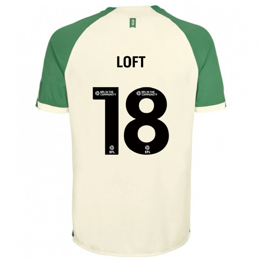 Danxen Dzieci Ryan Loft #18 Złamana Biel Zielony Wyjazdowa Koszulka 2025/26 Koszulki Klubowe
