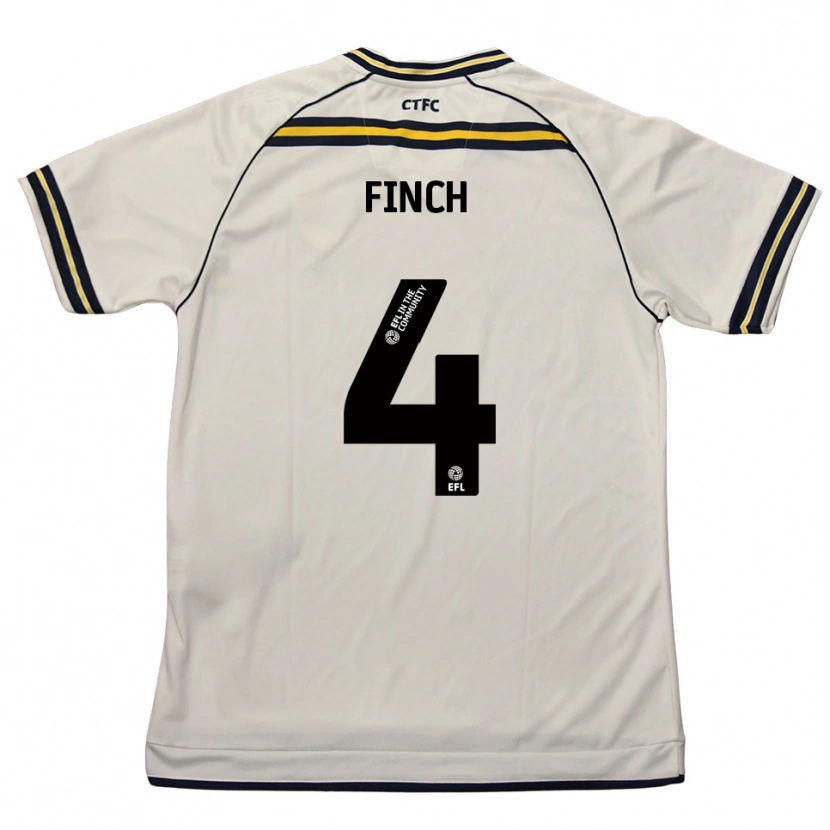 Danxen Dzieci Holly Finch #4 Biały Granatowy Wyjazdowa Koszulka 2025/26 Koszulki Klubowe