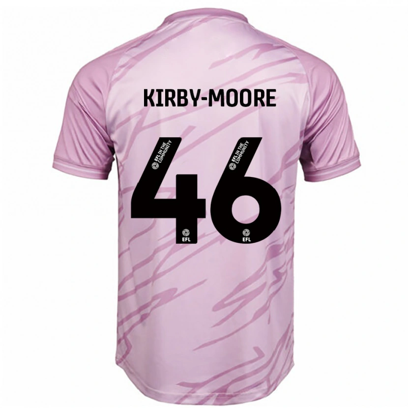 Danxen Dzieci Harvey Kirby-Moore #46 Różowy Czarny Wyjazdowa Koszulka 2025/26 Koszulki Klubowe