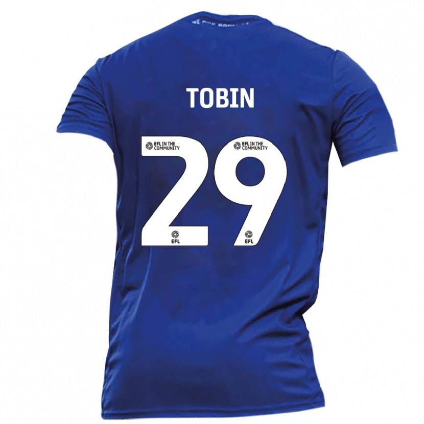 Danxen Dzieci Josh Tobin #29 Niebieski Biały Wyjazdowa Koszulka 2025/26 Koszulki Klubowe
