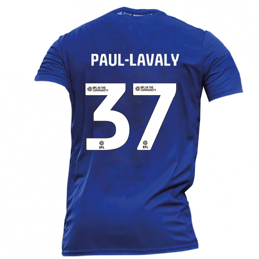 Danxen Dzieci Nathan Paul-Lavaly #37 Niebieski Biały Wyjazdowa Koszulka 2025/26 Koszulki Klubowe