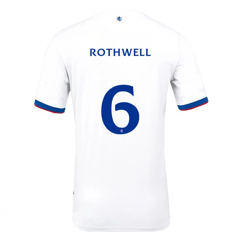 Danxen Dzieci Joe Rothwell #6 Biały Czerwony Niebieski Wyjazdowa Koszulka 2025/26 Koszulki Klubowe