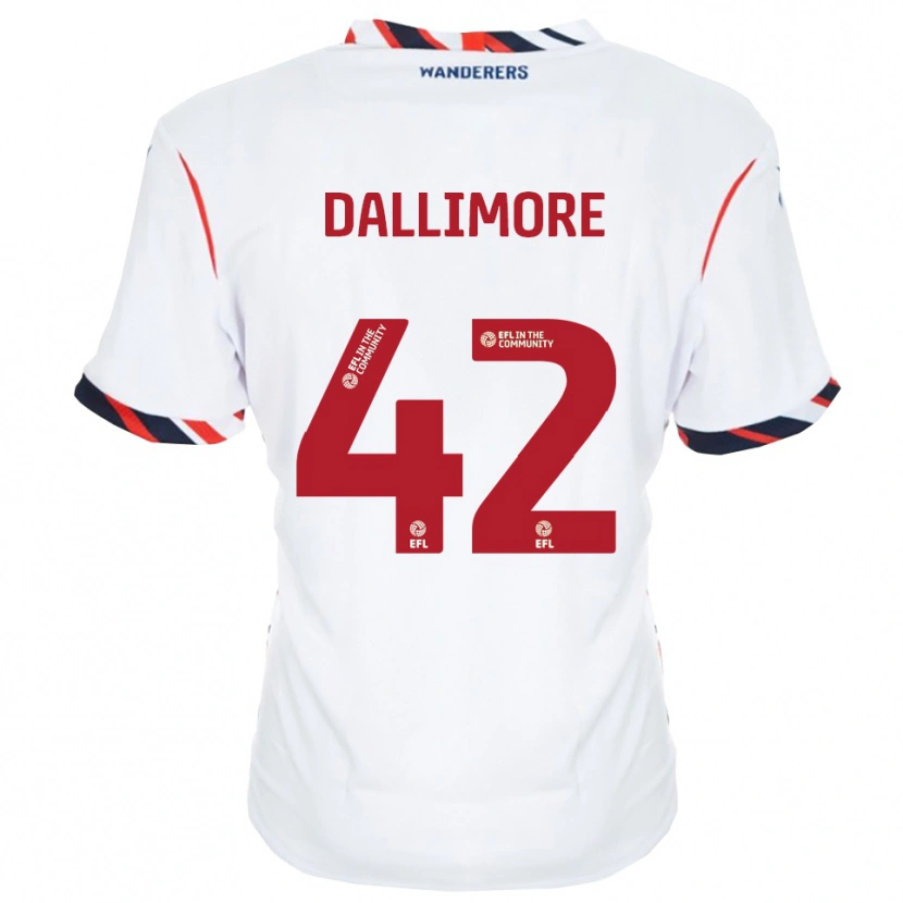 Danxen Męski Jack Dallimore #42 Biały Czerwony Domowa Koszulka 2025/26 Koszulki Klubowe