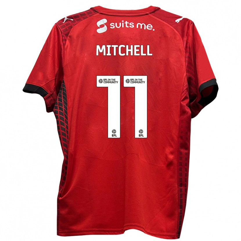 Danxen Męski Demetri Mitchell #11 Czerwony Czarny Domowa Koszulka 2025/26 Koszulki Klubowe