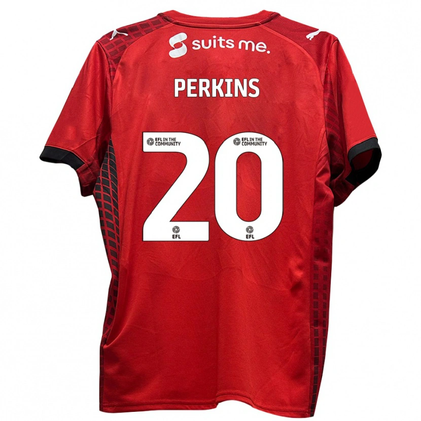 Danxen Męski Sonny Perkins #20 Czerwony Czarny Domowa Koszulka 2025/26 Koszulki Klubowe