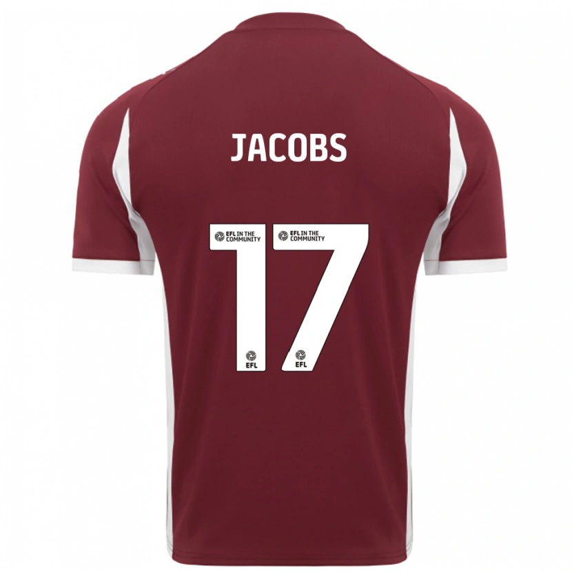 Danxen Męski Michael Jacobs #17 Burgund Biały Domowa Koszulka 2025/26 Koszulki Klubowe