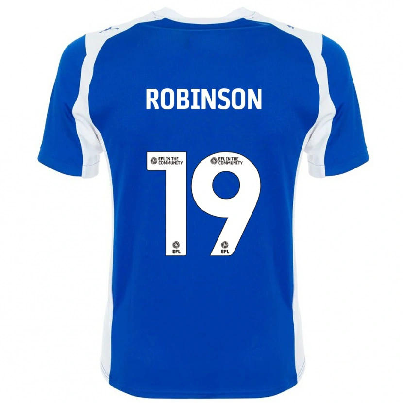 Danxen Męski Luke Robinson #19 Niebieski Biały Domowa Koszulka 2025/26 Koszulki Klubowe