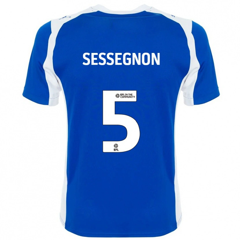 Danxen Męski Steven Sessegnon #5 Niebieski Biały Domowa Koszulka 2025/26 Koszulki Klubowe