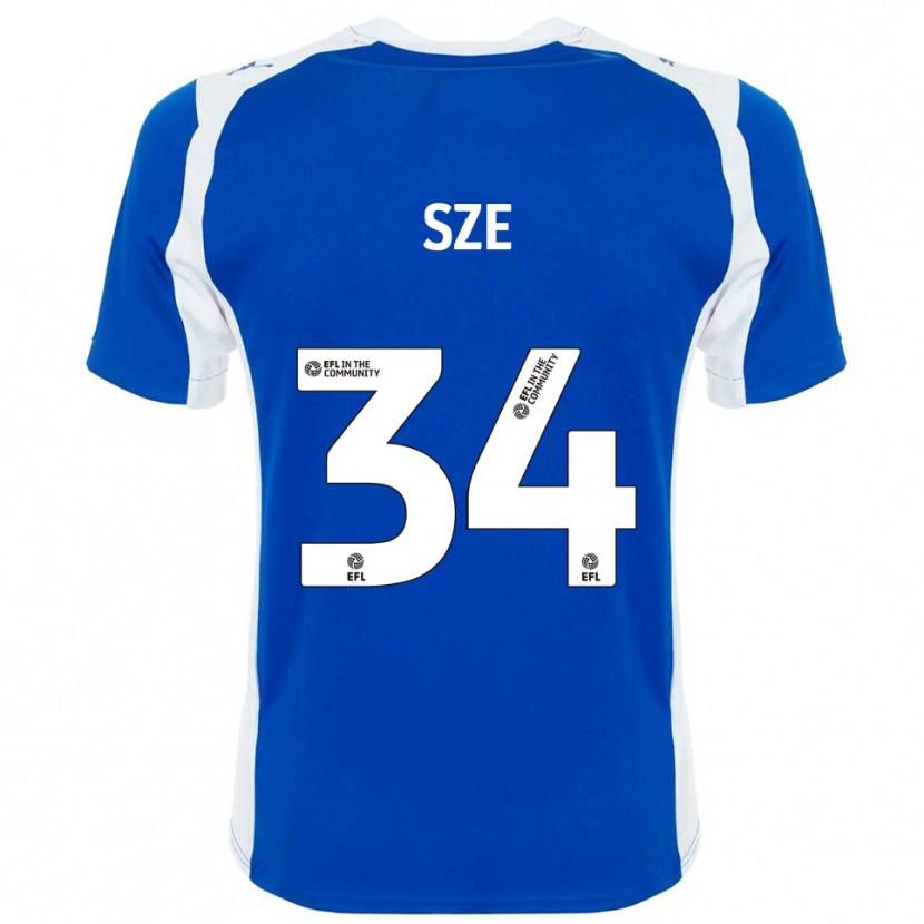 Danxen Męski Chris Sze #34 Niebieski Biały Domowa Koszulka 2025/26 Koszulki Klubowe