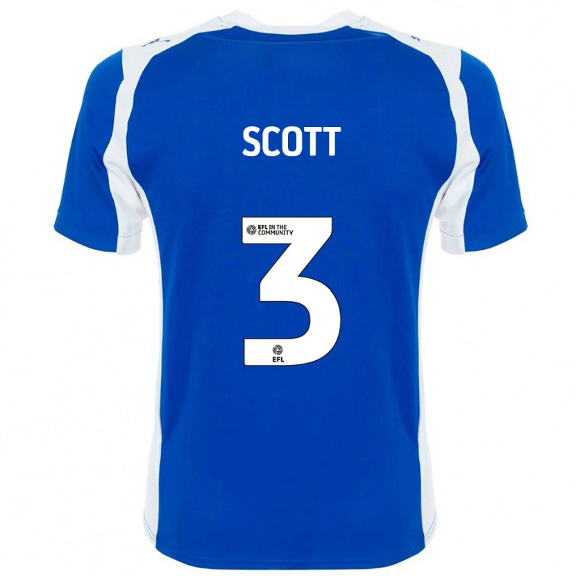 Danxen Męski Holly Scott #3 Niebieski Biały Domowa Koszulka 2025/26 Koszulki Klubowe