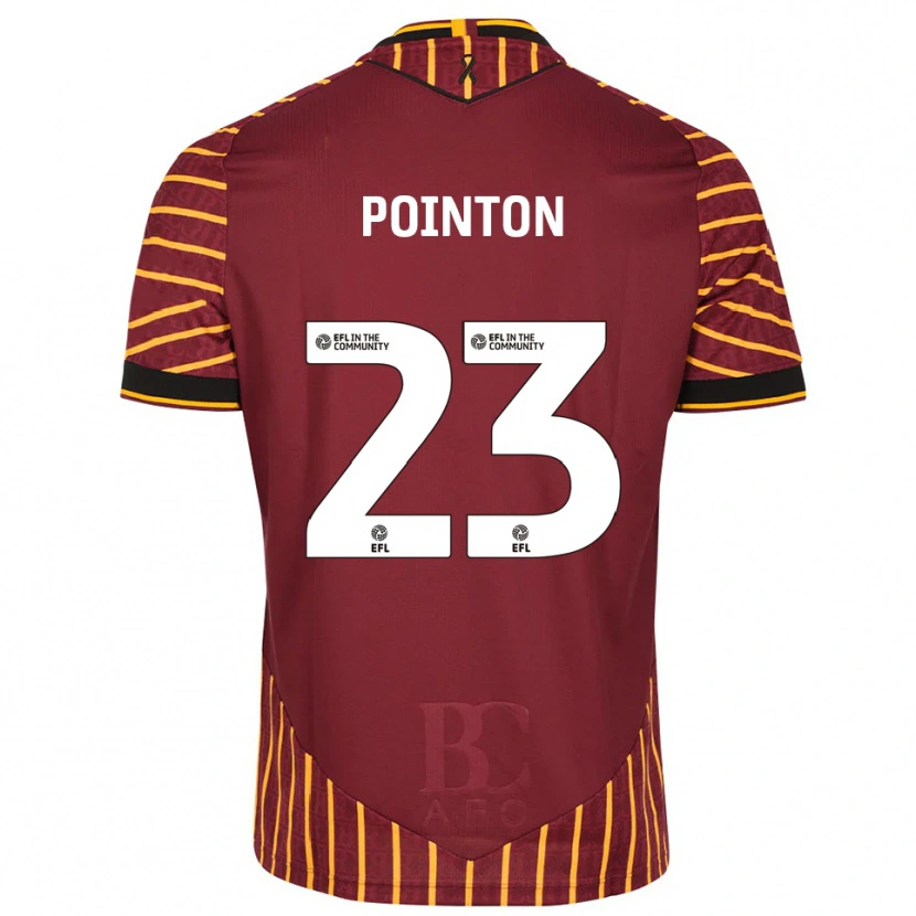 Danxen Męski Bobby Pointon #23 Pomarańczowy Burgund Domowa Koszulka 2025/26 Koszulki Klubowe