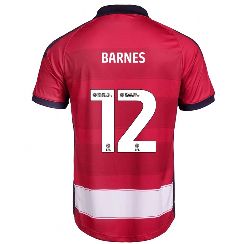 Danxen Męski Ruby Barnes #12 Czerwony Biały Domowa Koszulka 2025/26 Koszulki Klubowe