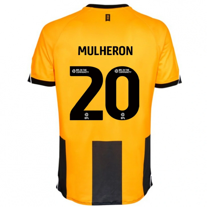 Danxen Męski Bronwyn Mulheron #20 Pomarańczowy Czarny Domowa Koszulka 2025/26 Koszulki Klubowe