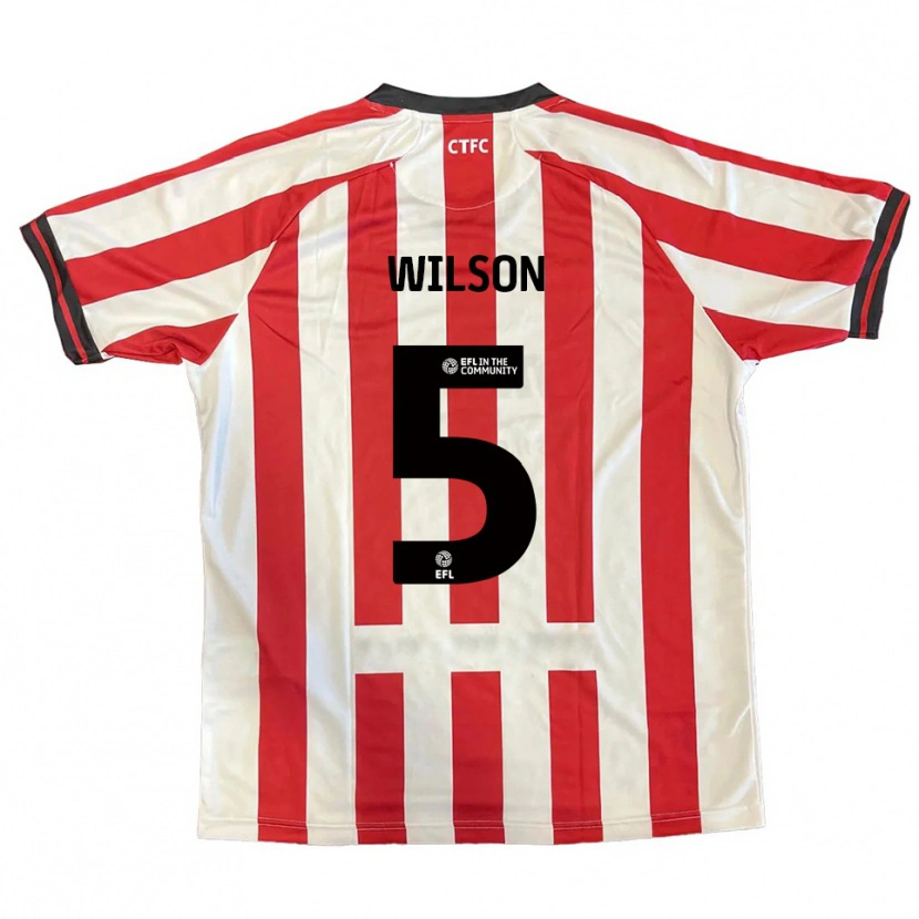 Danxen Męski James Wilson #5 Czerwony Biały Czarny Domowa Koszulka 2025/26 Koszulki Klubowe