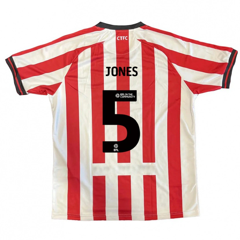 Danxen Męski Courtney Jones #5 Czerwony Biały Czarny Domowa Koszulka 2025/26 Koszulki Klubowe