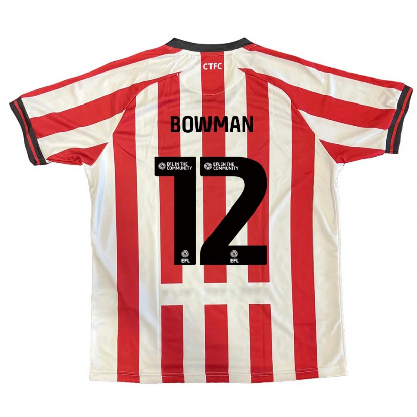 Danxen Męski Ryan Bowman #12 Czerwony Biały Czarny Domowa Koszulka 2025/26 Koszulki Klubowe