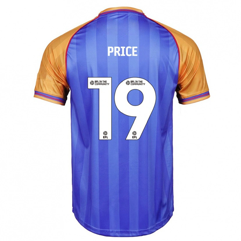 Danxen Męski Jack Price #19 Niebieski Pomarańczowy Domowa Koszulka 2025/26 Koszulki Klubowe