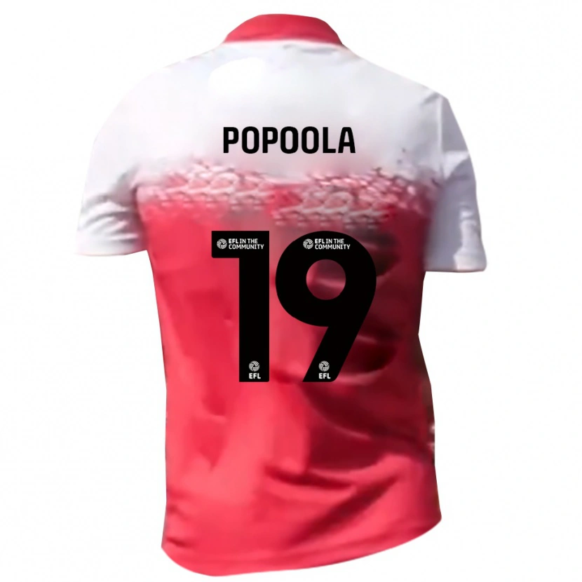 Danxen Męski Anjola Popoola #19 Czerwony Biały Domowa Koszulka 2025/26 Koszulki Klubowe