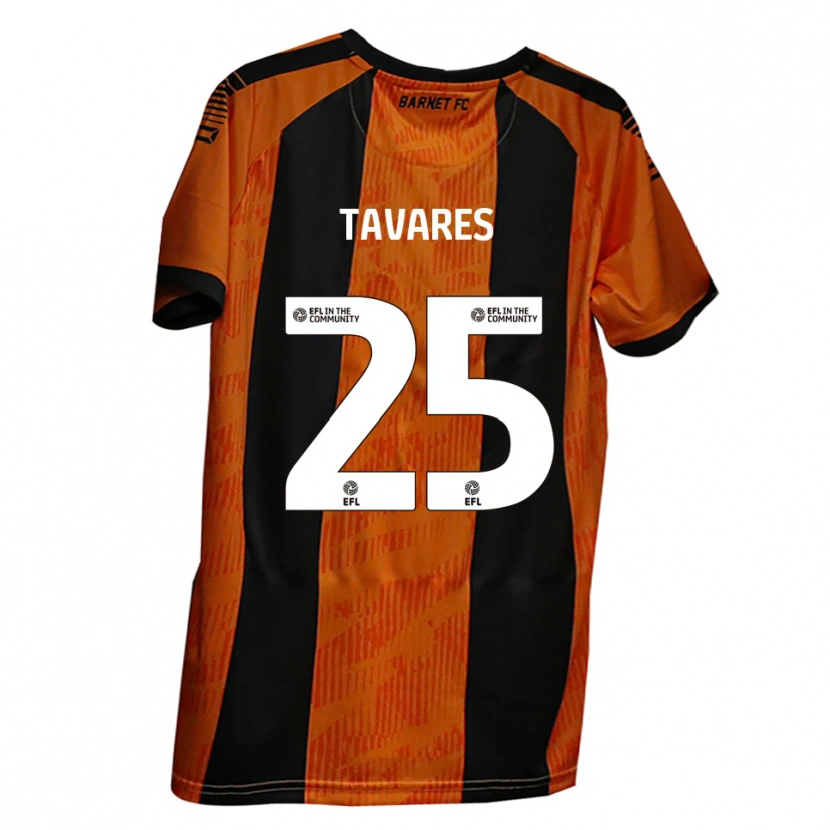 Danxen Męski Nikola Tavares #25 Pomarańczowy Czarny Domowa Koszulka 2025/26 Koszulki Klubowe
