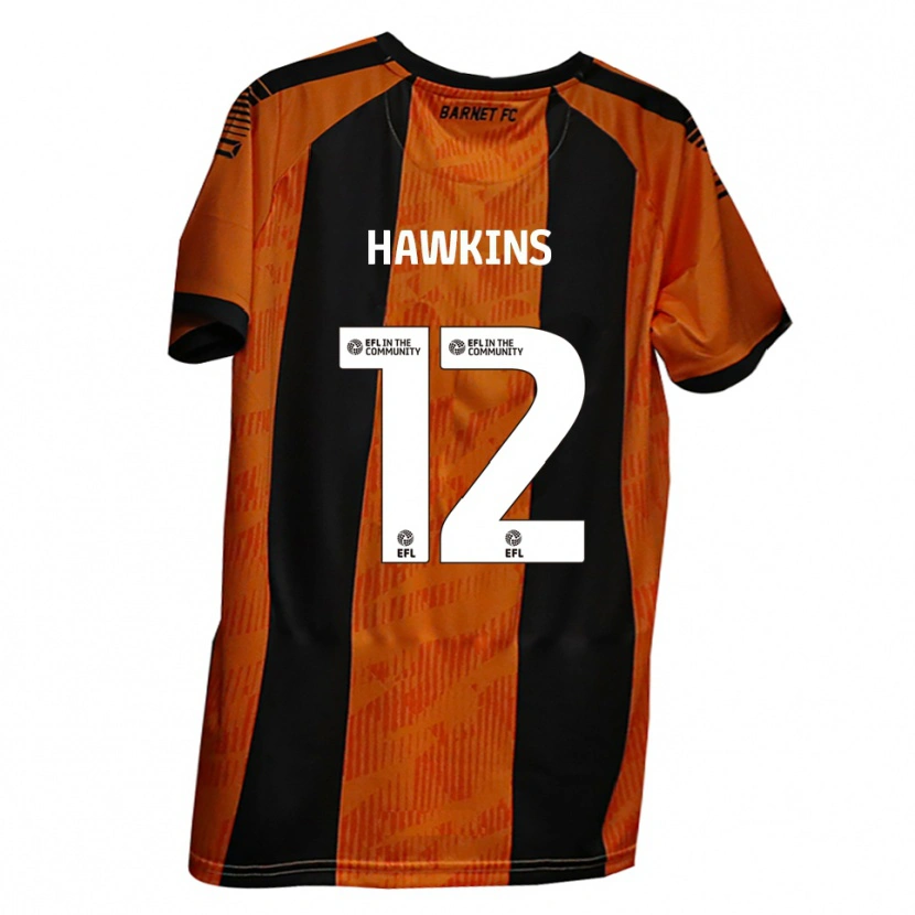 Danxen Męski Oli Hawkins #12 Pomarańczowy Czarny Domowa Koszulka 2025/26 Koszulki Klubowe