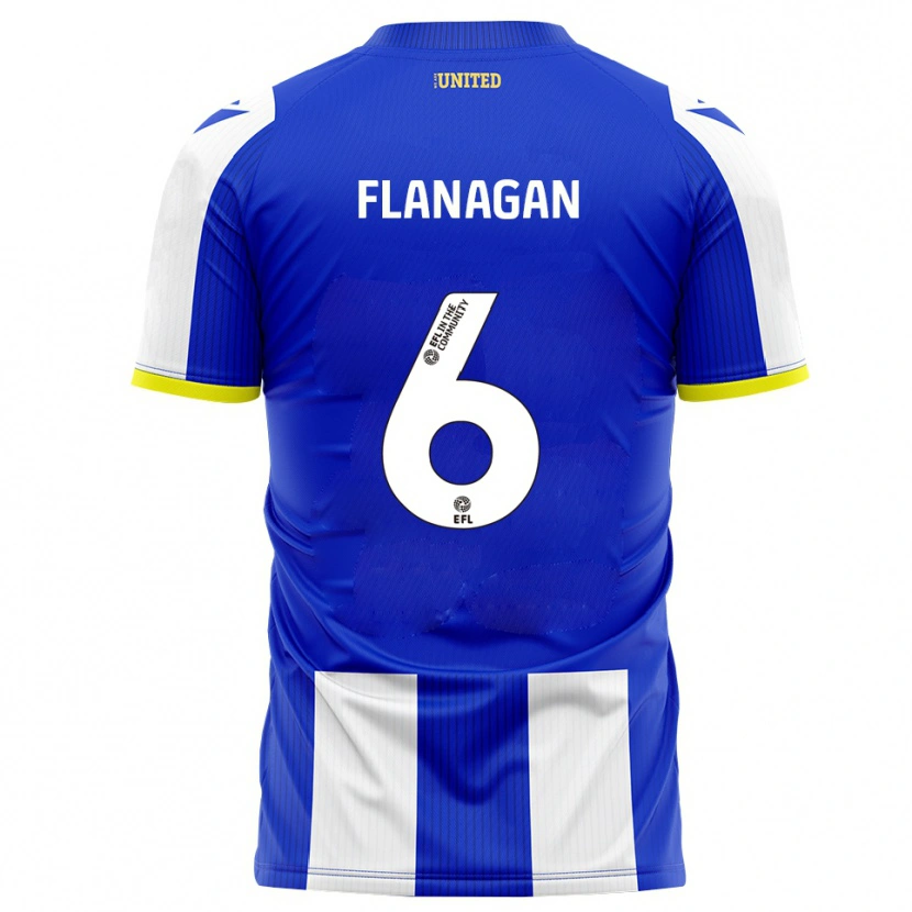 Danxen Męski Tom Flanagan #6 Niebieski Biały Domowa Koszulka 2025/26 Koszulki Klubowe