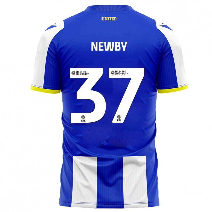 Danxen Męski Alfie Newby #37 Niebieski Biały Domowa Koszulka 2025/26 Koszulki Klubowe