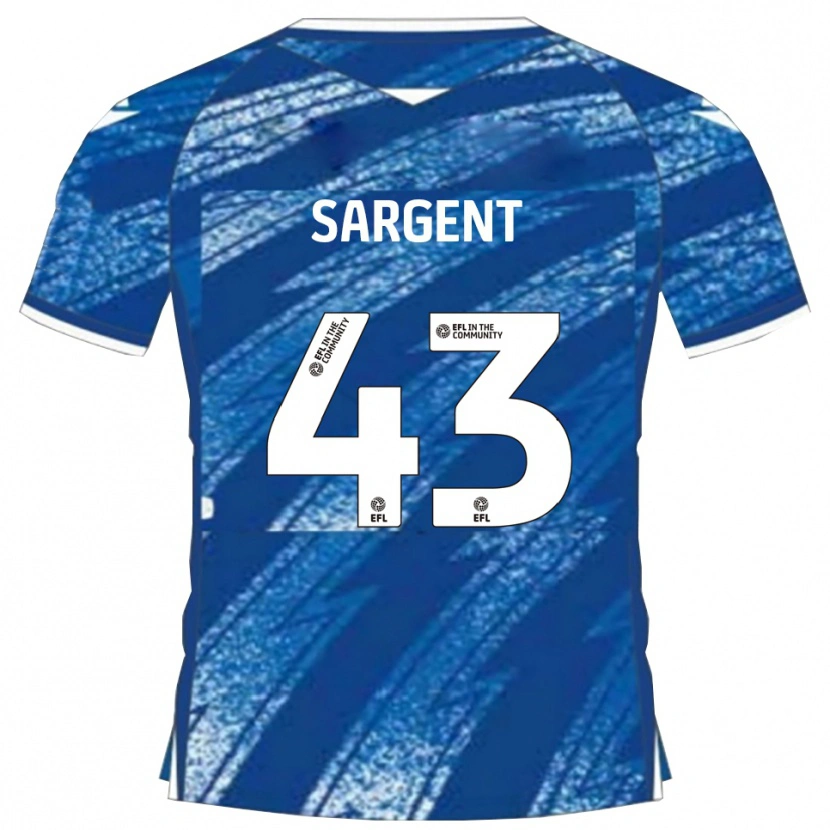 Danxen Męski Stan Sargent #43 Niebieski Biały Domowa Koszulka 2025/26 Koszulki Klubowe
