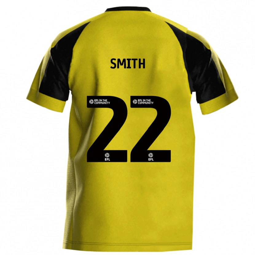 Danxen Męski Reece Smith #22 Żółty Szary Domowa Koszulka 2025/26 Koszulki Klubowe
