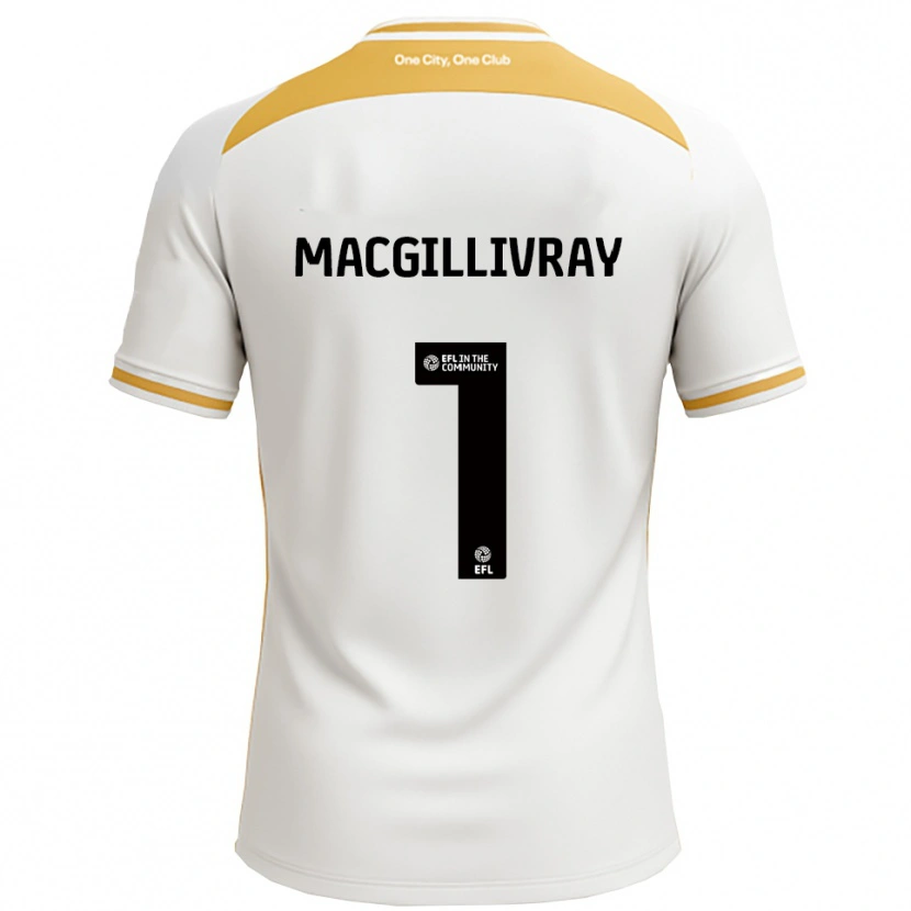 Danxen Męski Craig Macgillivray #1 Biały Złoty Domowa Koszulka 2025/26 Koszulki Klubowe