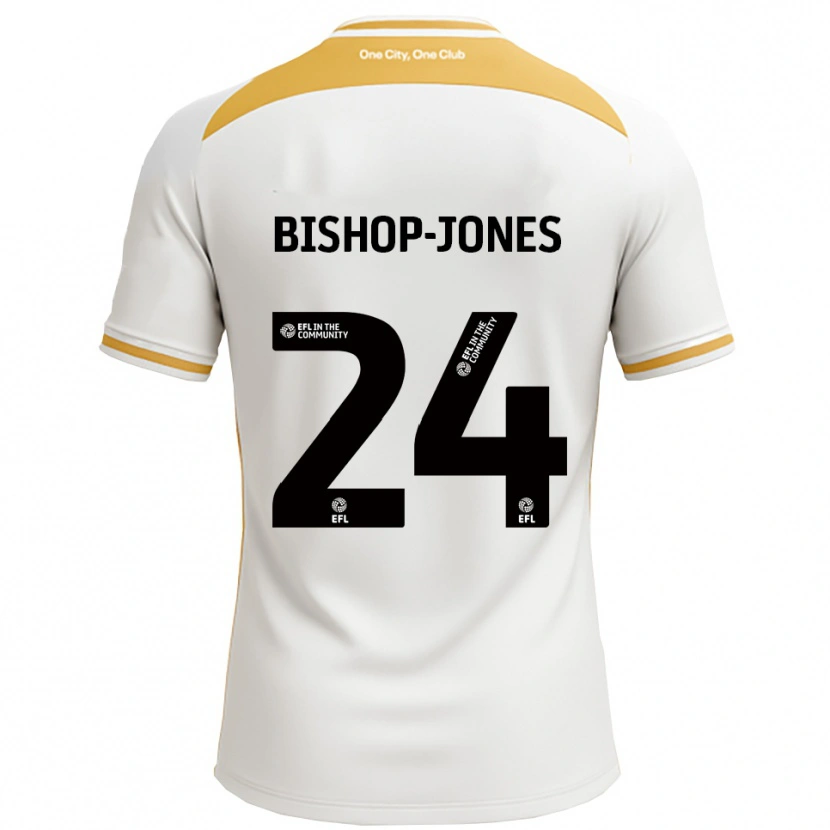 Danxen Męski Ruby Bishop-Jones #24 Biały Złoty Domowa Koszulka 2025/26 Koszulki Klubowe