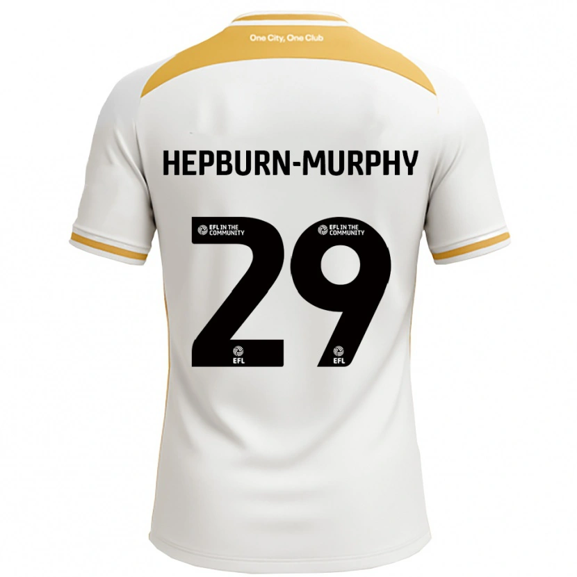 Danxen Męski Rushian Hepburn-Murphy #29 Biały Złoty Domowa Koszulka 2025/26 Koszulki Klubowe