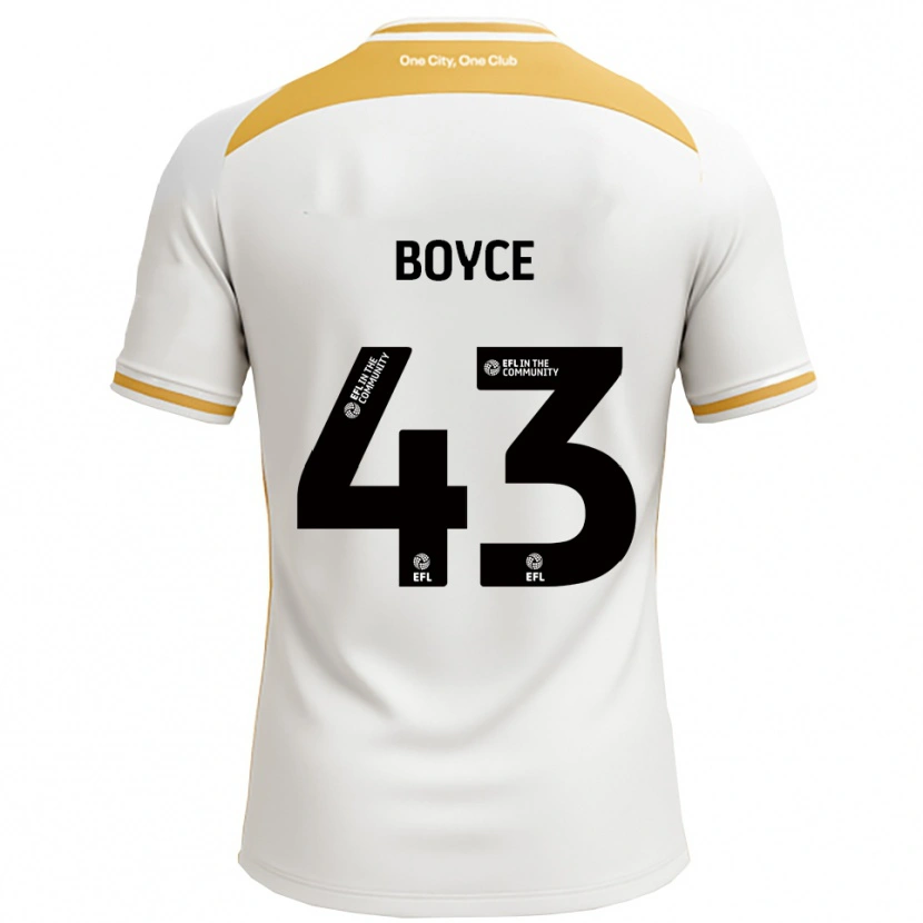 Danxen Męski Kyle Boyce #43 Biały Złoty Domowa Koszulka 2025/26 Koszulki Klubowe