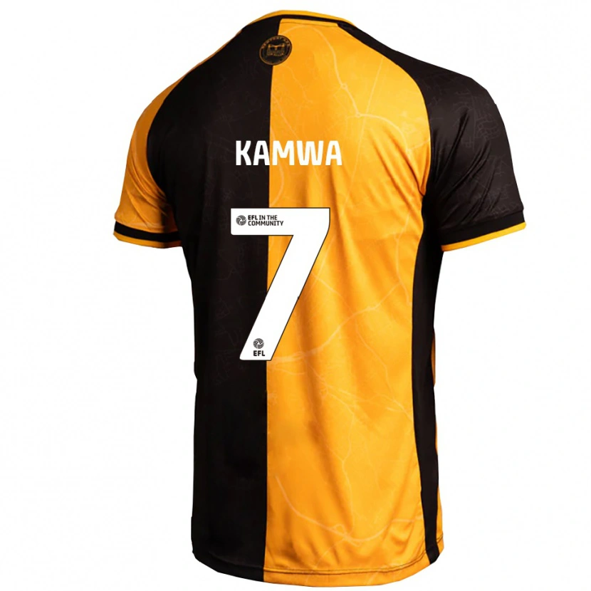 Danxen Męski Bobby Kamwa #7 Żółty Czarny Domowa Koszulka 2025/26 Koszulki Klubowe