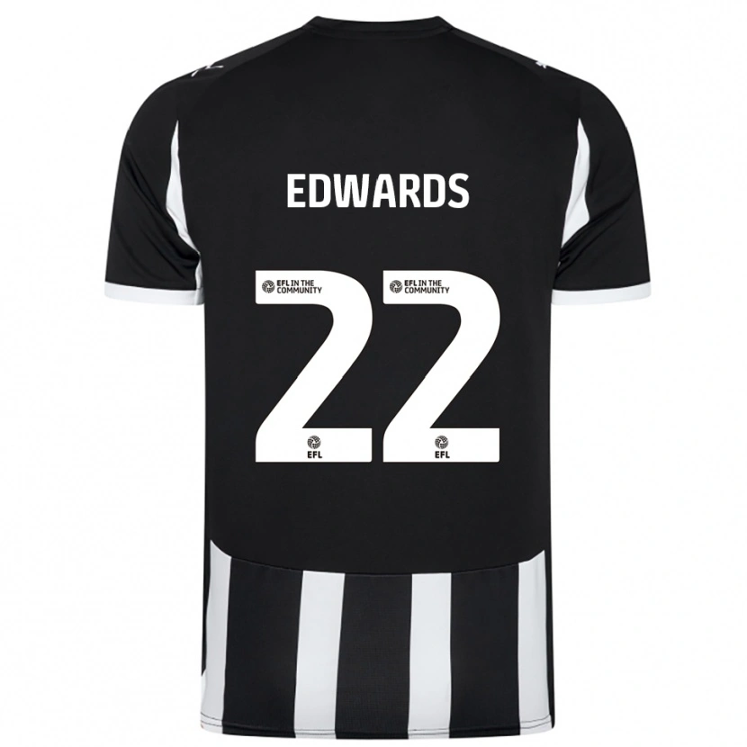 Danxen Męski Curtis Edwards #22 Czarny Biały Domowa Koszulka 2025/26 Koszulki Klubowe