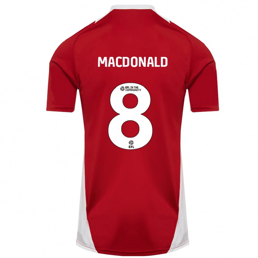 Danxen Męski Taylor Macdonald #8 Czerwony Biały Złoty Domowa Koszulka 2025/26 Koszulki Klubowe